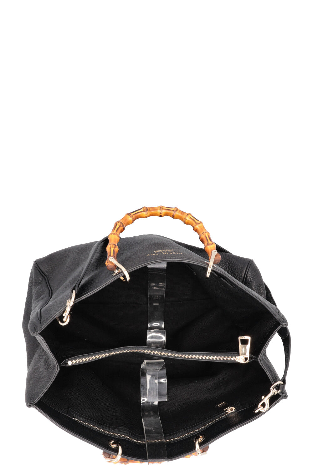 GUCCI Large Bamboo Tote Bag Black