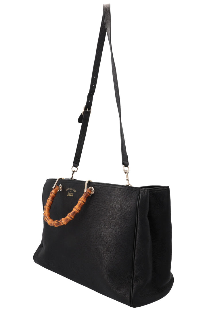 GUCCI Large Bamboo Tote Bag Black