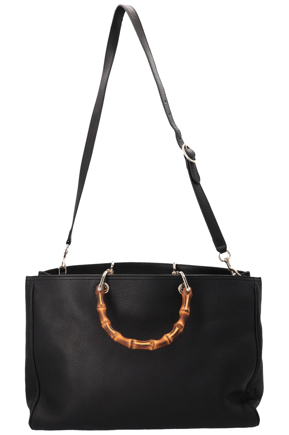 GUCCI Large Bamboo Tote Bag Black