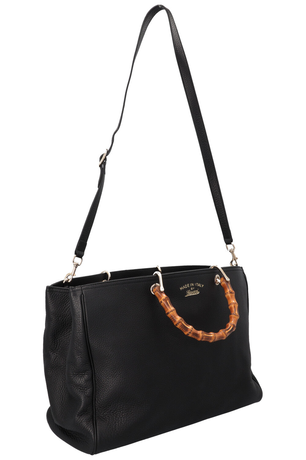 GUCCI Large Bamboo Tote Bag Black
