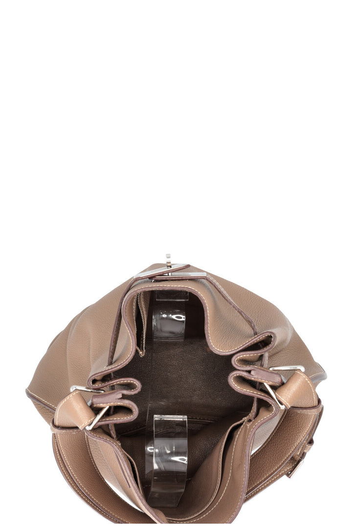 HERMÈS So Kelly 26 Clemence Etoupe Shoulder Bag
