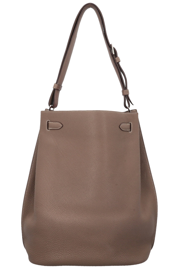 HERMÈS So Kelly 26 Clemence Etoupe Shoulder Bag