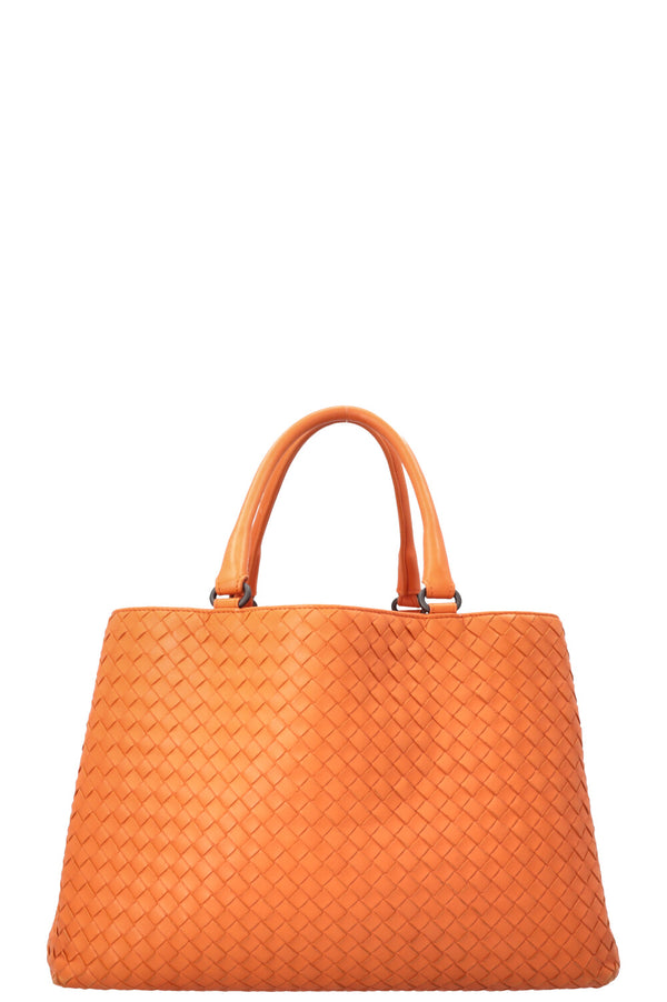BOTTEGA VENETA Milano Tote Intrecciato Orange