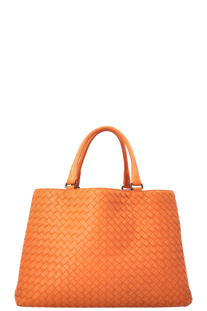 BOTTEGA VENETA Milano Cabas Intrecciato Orange
