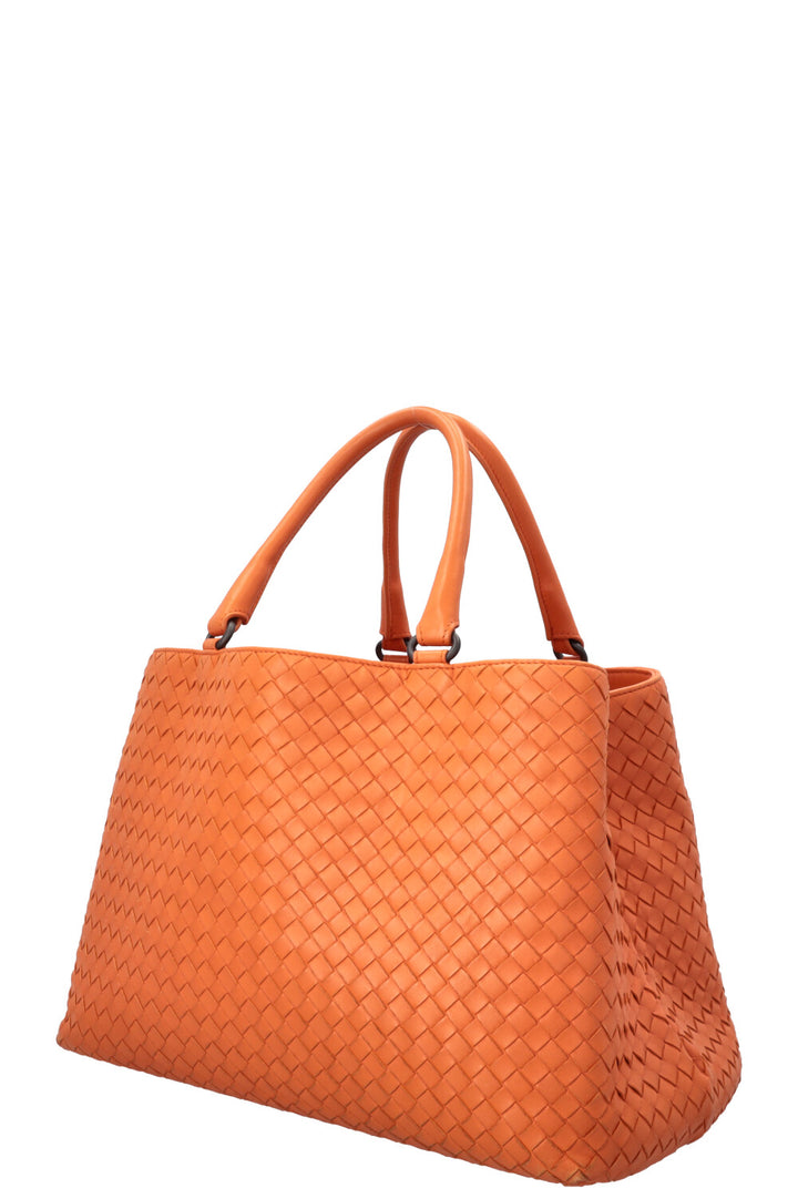 BOTTEGA VENETA Milano Cabas Intrecciato Orange