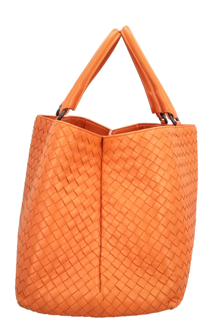 BOTTEGA VENETA Milano Cabas Intrecciato Orange