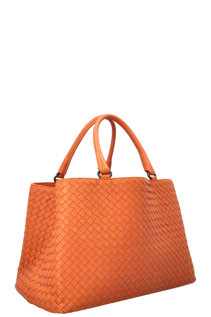 BOTTEGA VENETA Milano Cabas Intrecciato Orange