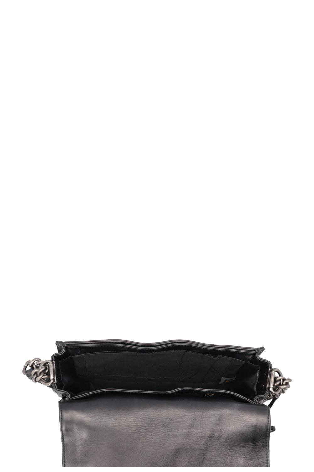 CHANEL Boy Bag Enchained Leather Black