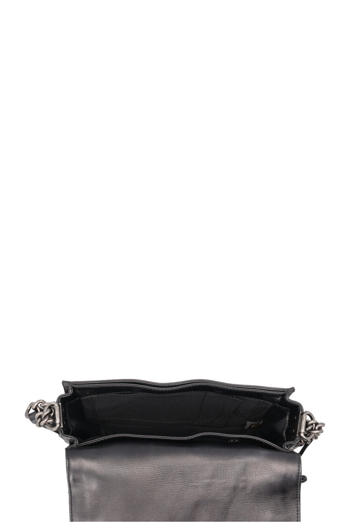 CHANEL Boy Bag Enchained Leather Black