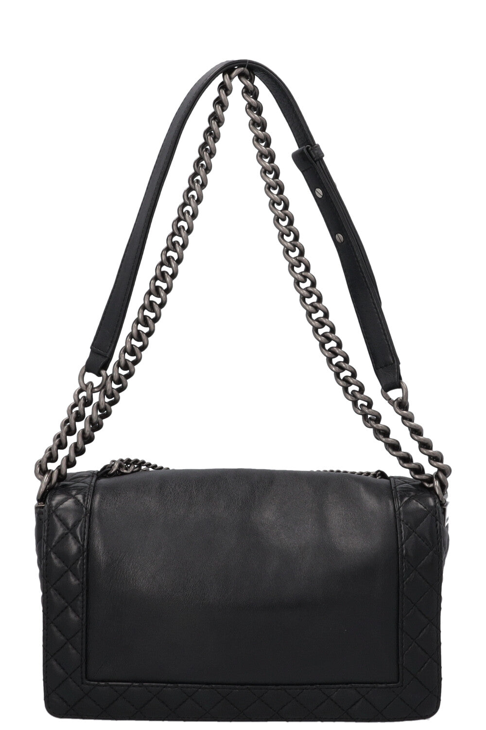 CHANEL Boy Bag Enchained Leather Black