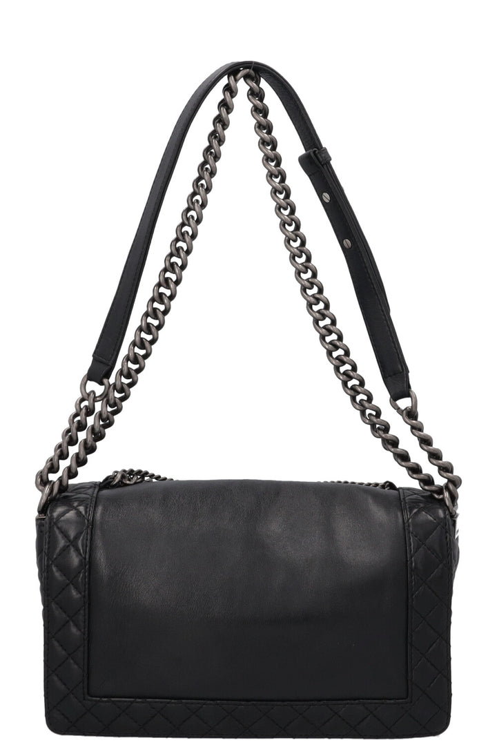 CHANEL Boy Bag Enchained Leather Black