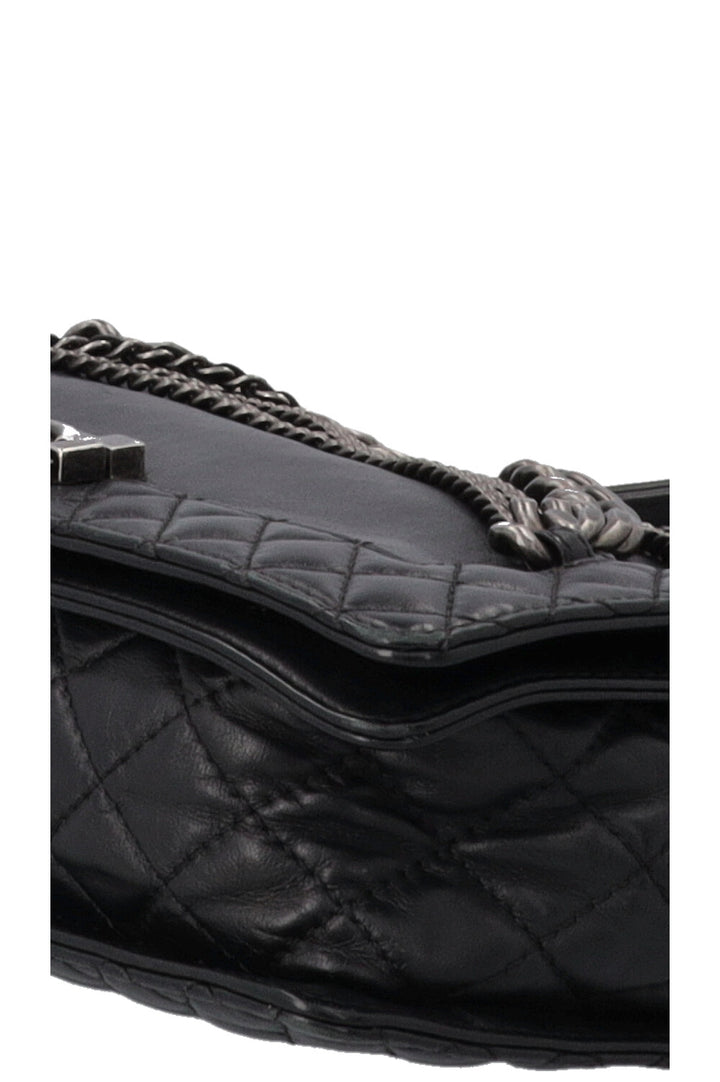 CHANEL Boy Bag Enchained Leather Black