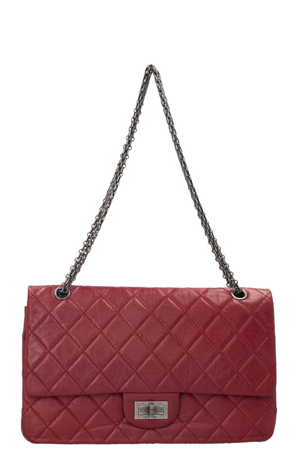 CHANEL Large 2.55 Reissue Crossbody Bag Leather Red