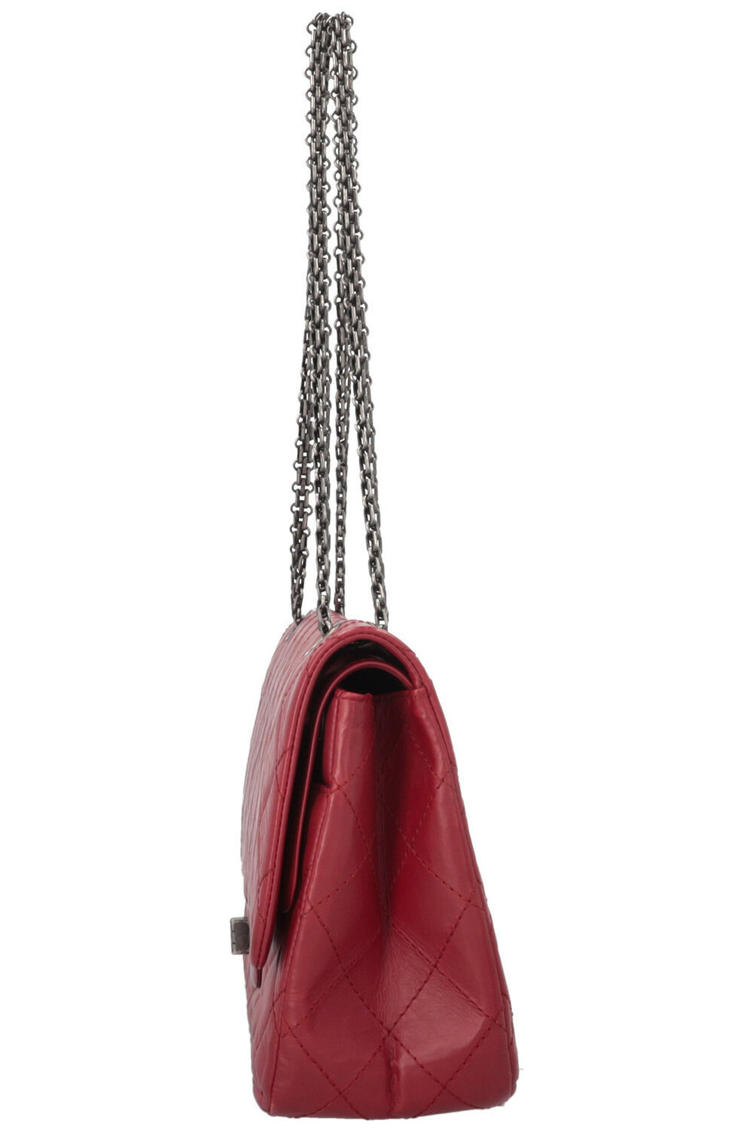 CHANEL Large 2.55 Reissue Crossbody Bag Leather Red