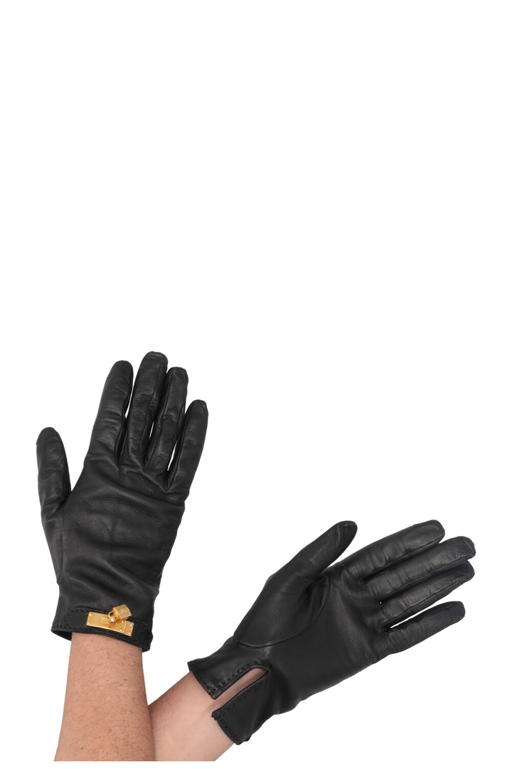 HERMÈS Soya Gloves Black