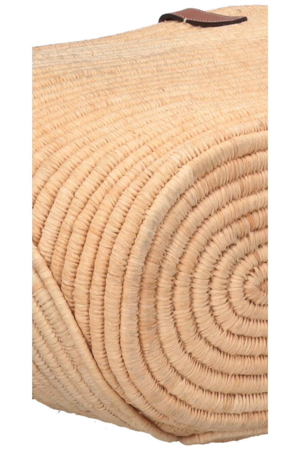 CELINE Classic Braided Triomphe Basket Medium Raffia Tan