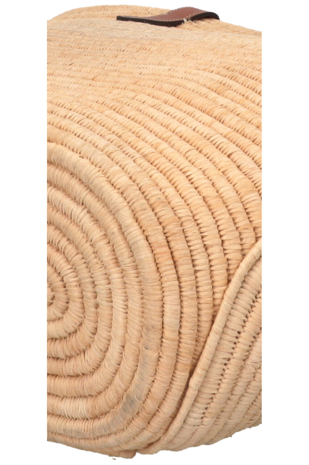 CELINE Classic Braided Triomphe Basket Medium Raffia Tan