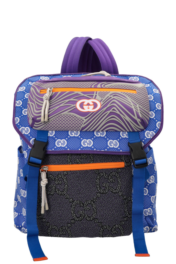 GUCCI GG Jersey Nylon Backpack Blue