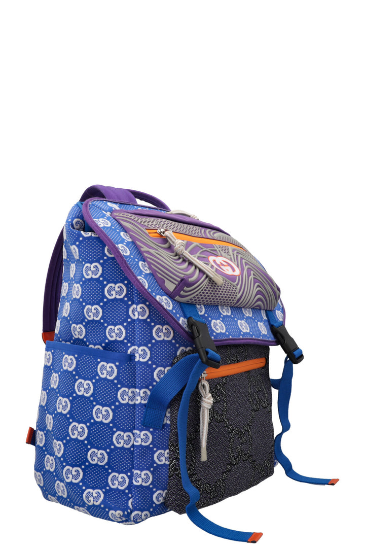 GUCCI GG Jersey Nylon Backpack Blue