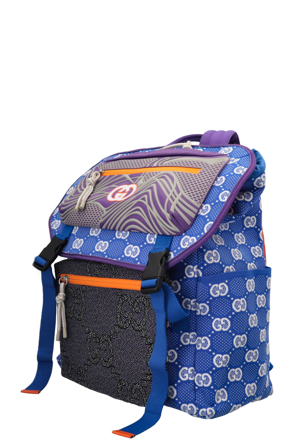 GUCCI GG Jersey Nylon Backpack Blue