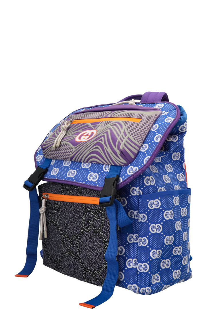 GUCCI GG Jersey Nylon Backpack Blue