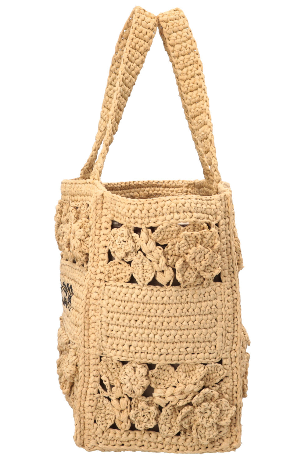 CHRISTIAN DIOR Woven Raffia Book Tote Small Beige