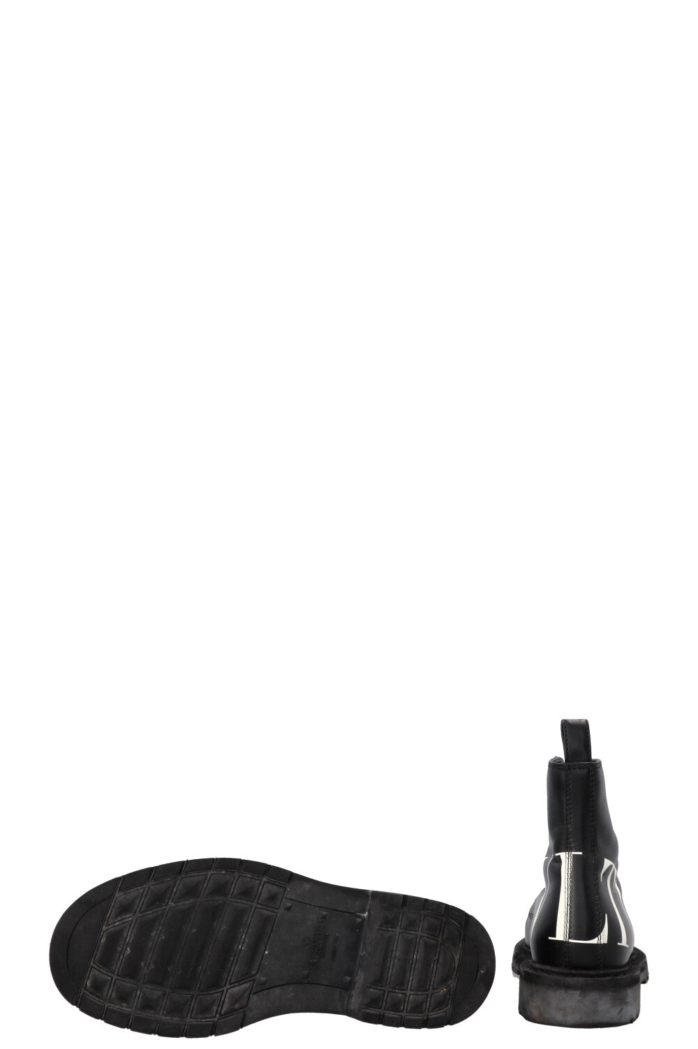 VALENTINO VLTN Ankle Lace Up Boots Black