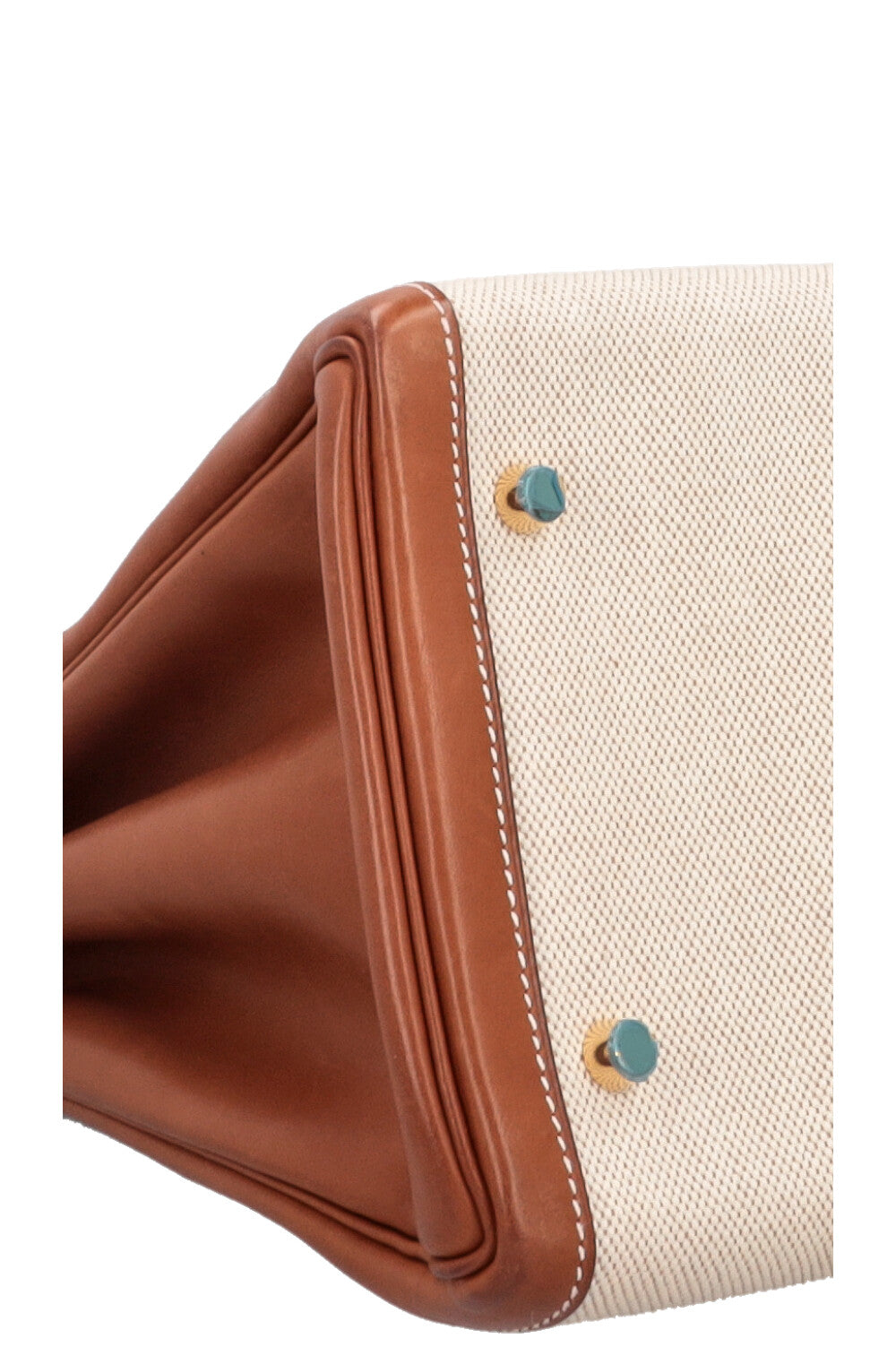 HERMÈS Kelly 40 Retourne Gold Barenia Toile H