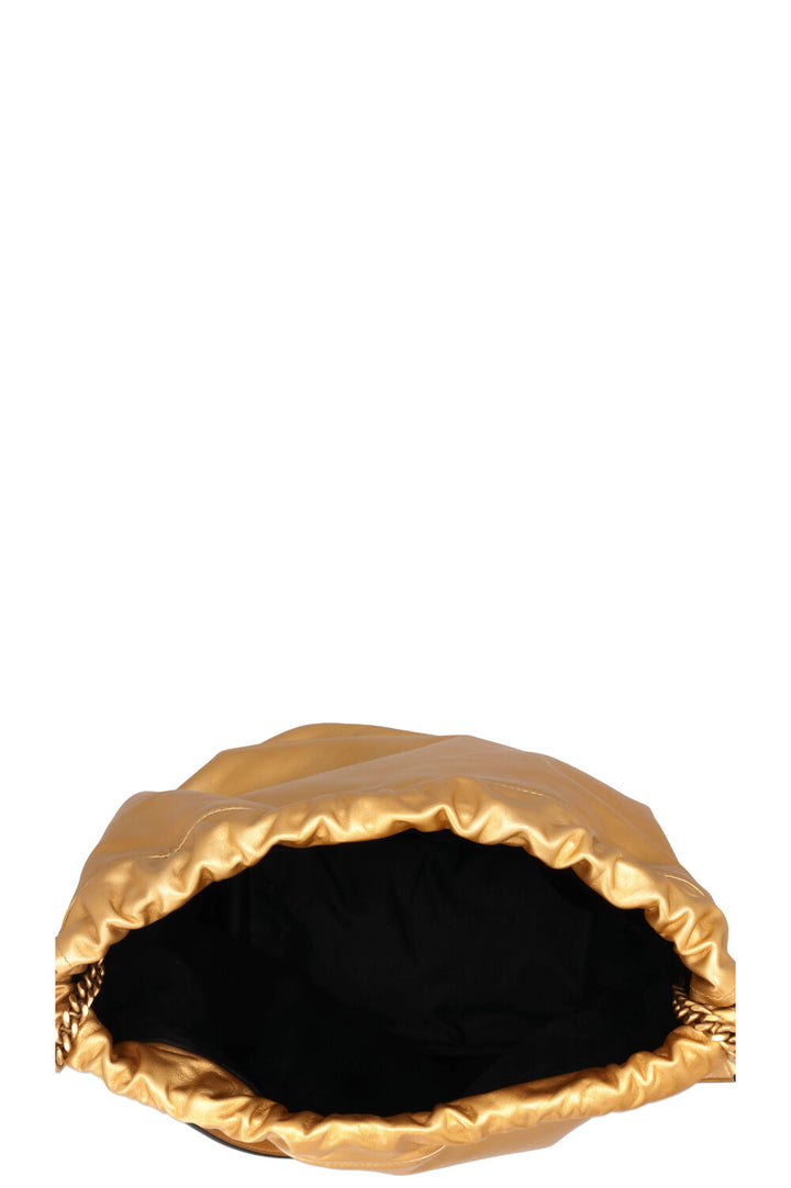 SAINT LAURENT Teddy Sac seau à cordon de serrage Or