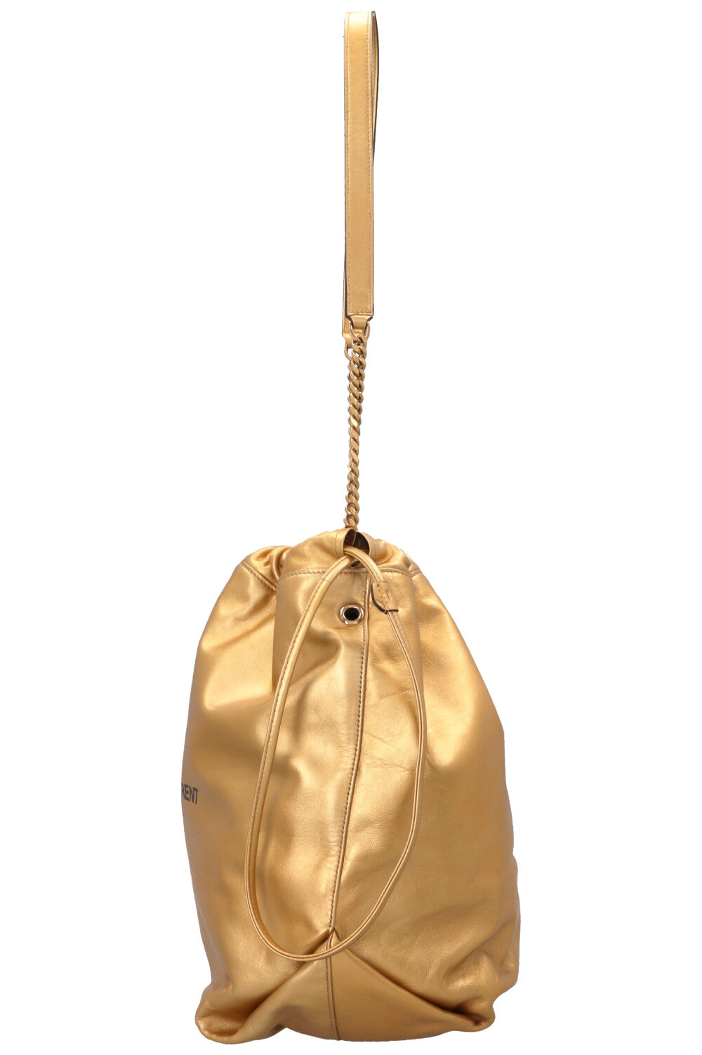 SAINT LAURENT Teddy Sac seau à cordon de serrage Or