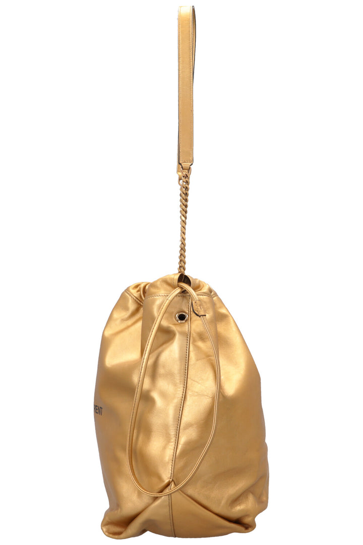 SAINT LAURENT Teddy Sac seau à cordon de serrage Or