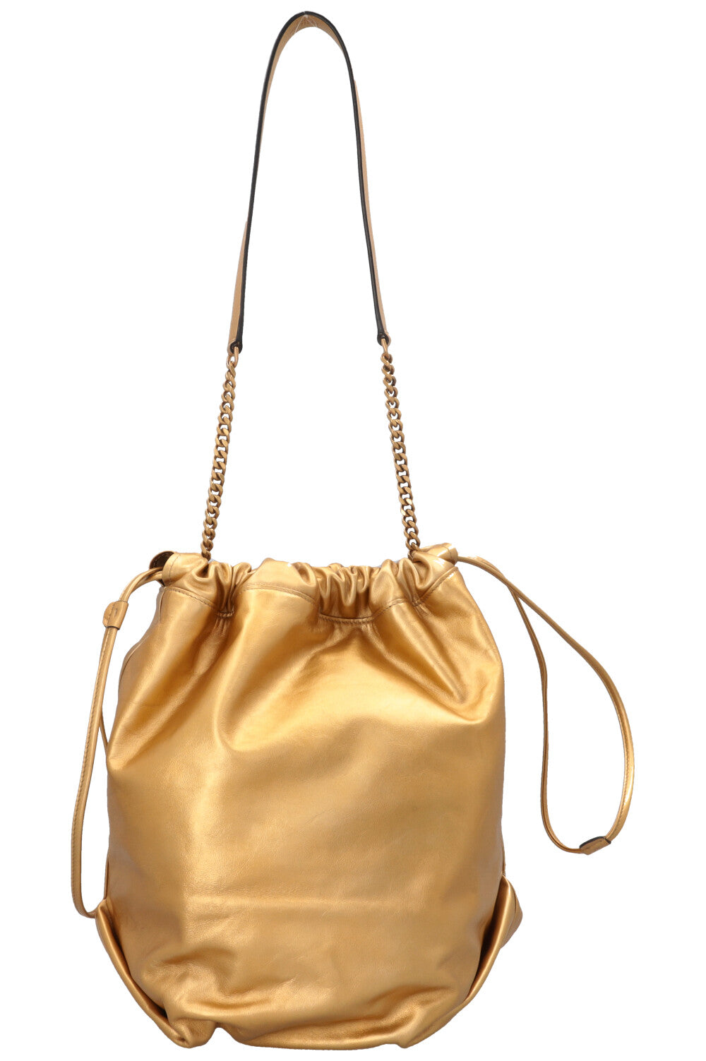 SAINT LAURENT Teddy Sac seau à cordon de serrage Or