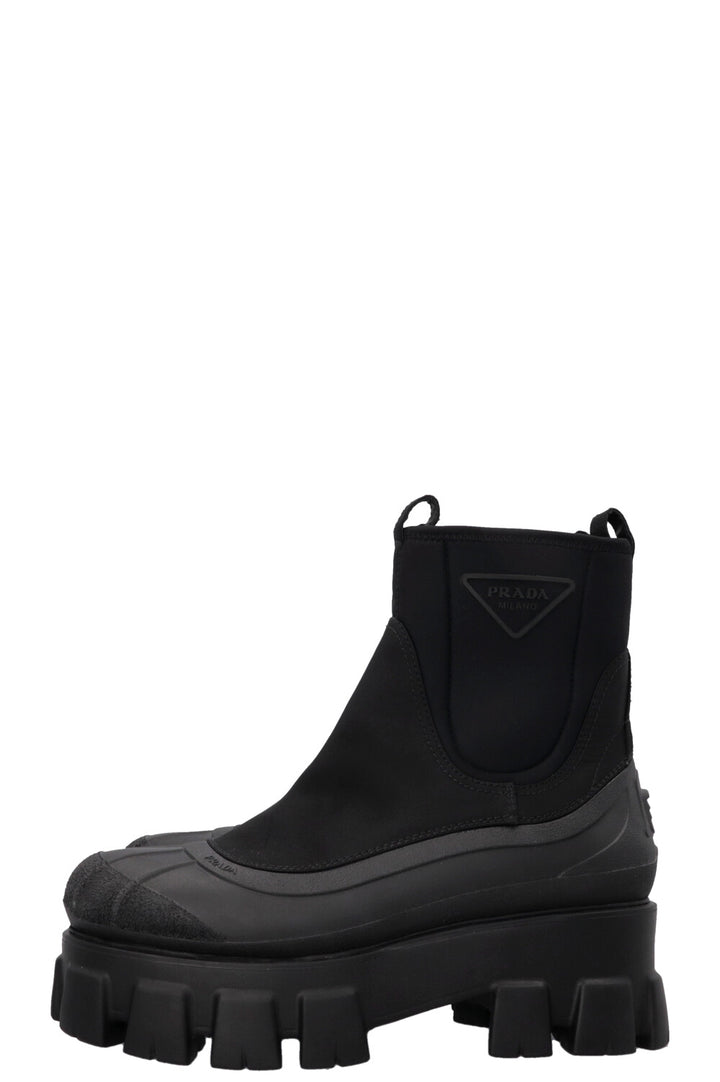Bottines PRADA Monolith en nylon noir