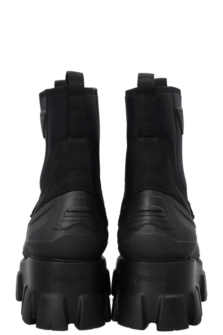 Bottines PRADA Monolith en nylon noir