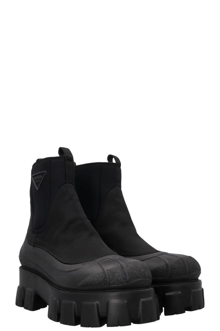 Bottines PRADA Monolith en nylon noir