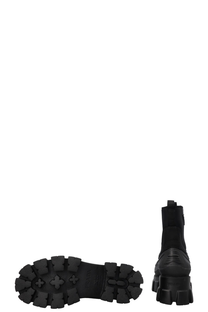 Bottines PRADA Monolith en nylon noir