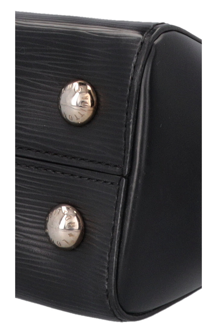 LOUIS VUITTON Cluny Top Handle Bag BB Epi Black