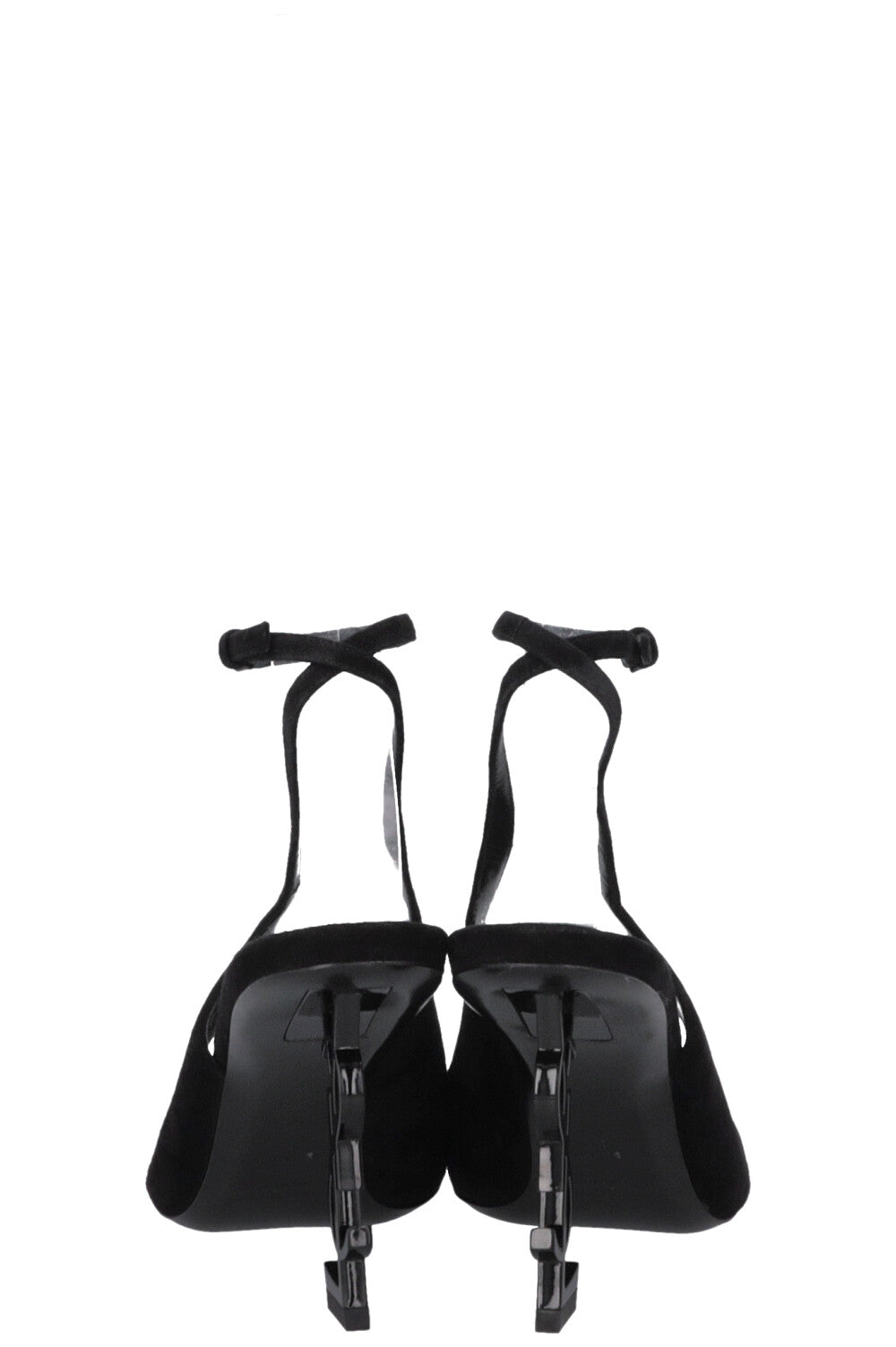 SAINT LAURENT Opyum Slingback Heels Suede Black