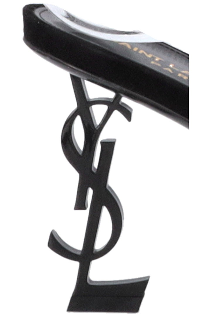 SAINT LAURENT Opyum Slingback Heels Suede Black