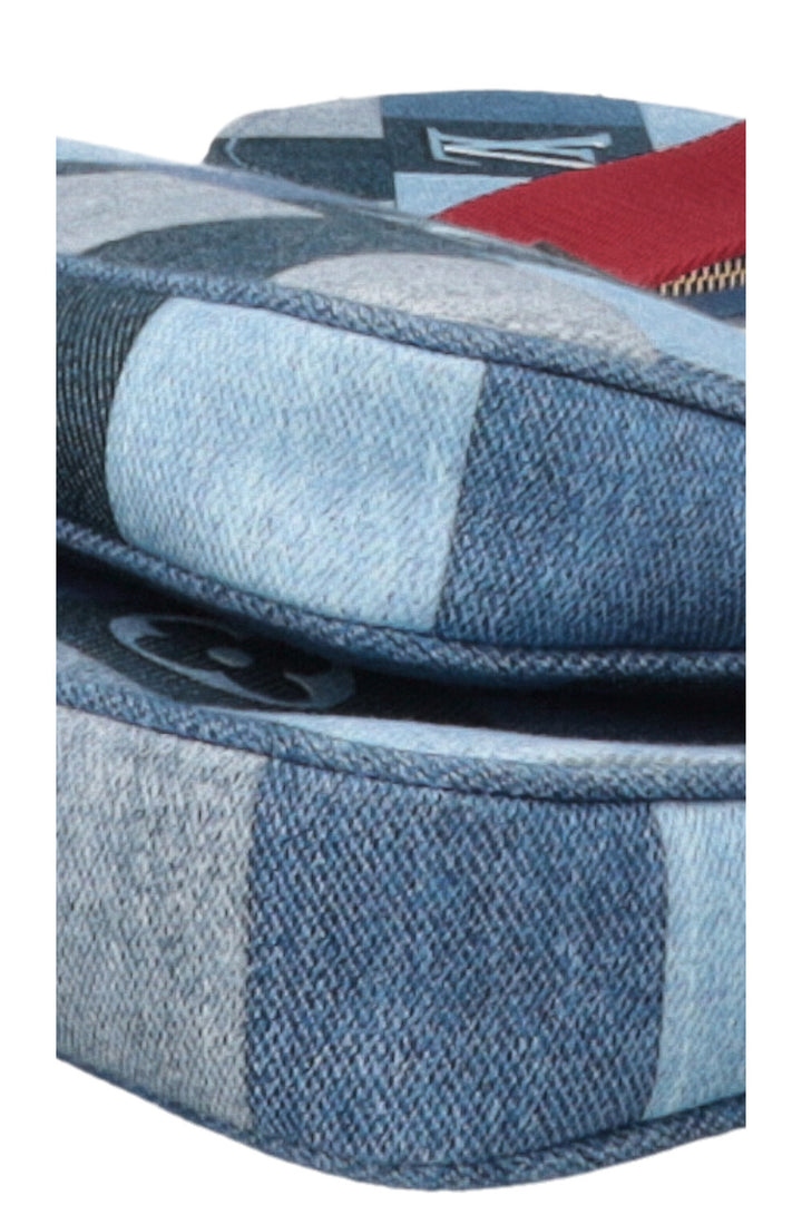LOUIS VUITTON Multi Pochette Denim Blue Red