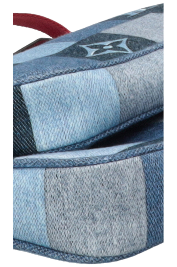 LOUIS VUITTON Multi Pochette Denim Blue Red