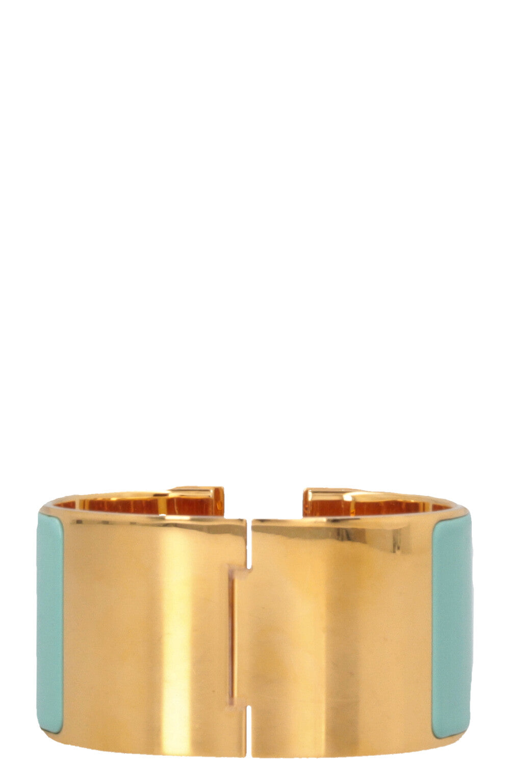 HERMÈS Extra Wide Clic Clac H Bracelet Vert Aqua