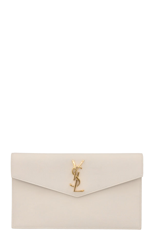 SAINT LAURENT Uptown Clutch Ivory