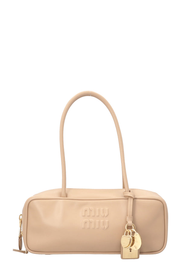 MIU MIU Sac Beau petit en cuir beige sable