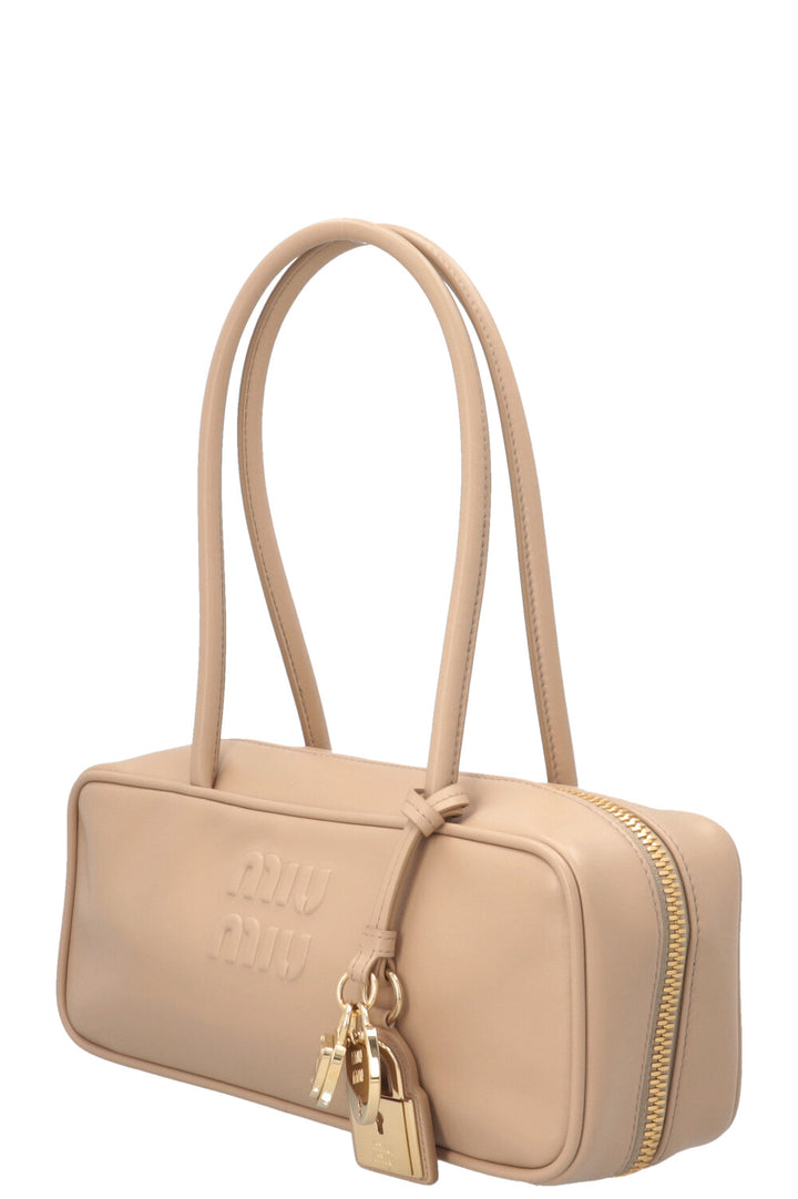 MIU MIU Beau Bag Small Leather Sand Beige
