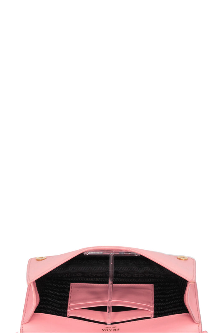 Sac bandoulière PRADA Mini Saffiano Rose