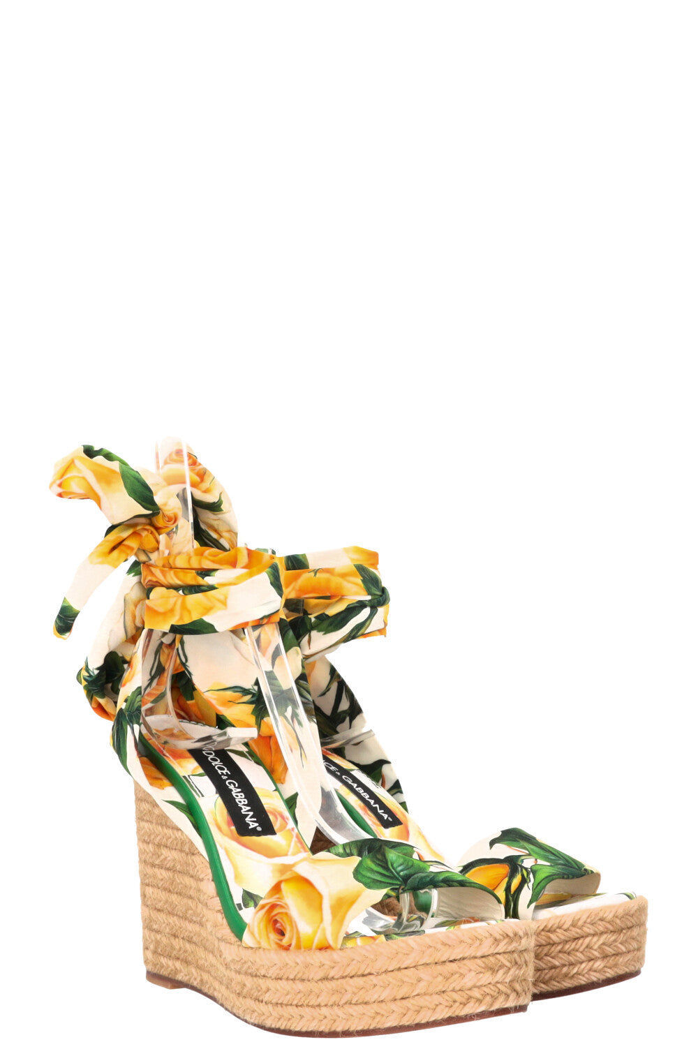 DOLCE&GABBANA Lolita Wedges Green Yellow