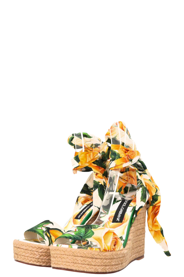 DOLCE&GABBANA Lolita Wedges Green Yellow