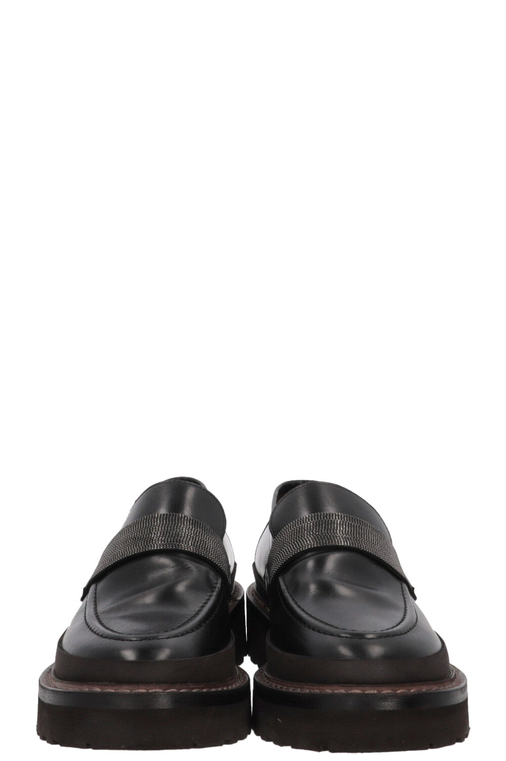 Mocassins épais Monili en cuir marron BRUNELLO CUCINELLI