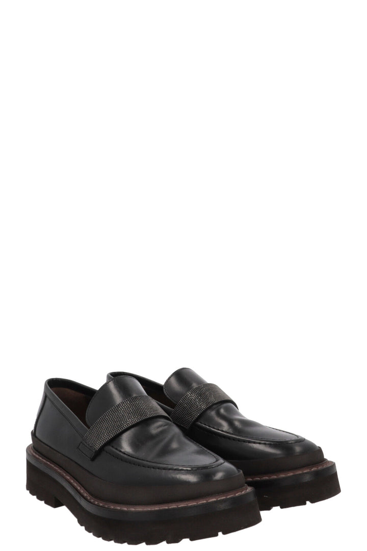 Mocassins épais Monili en cuir marron BRUNELLO CUCINELLI